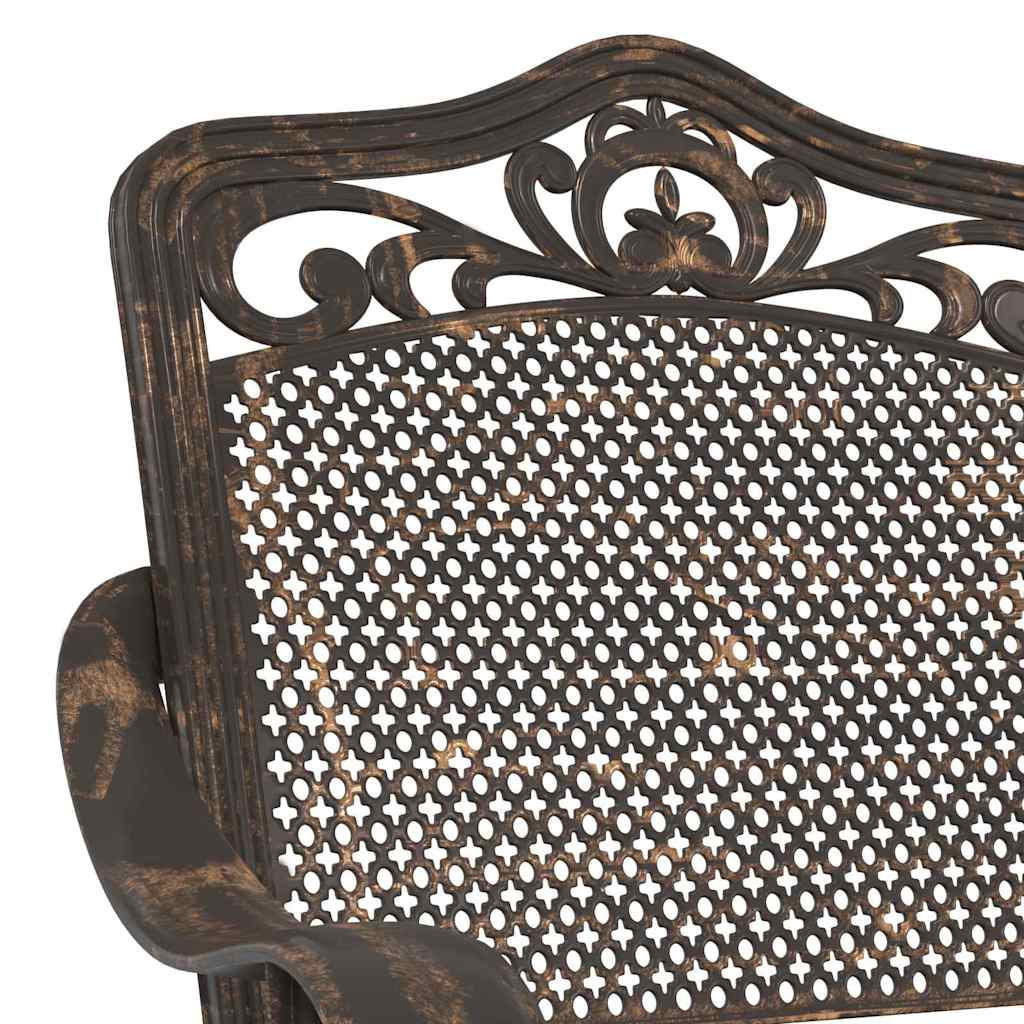 Set di Tavolo da Giardino 3 pcs Bronzo Alluminio pressofuso | homemem39