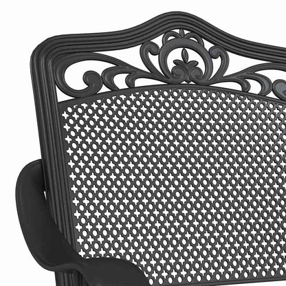 Set di Tavolo da Giardino 3 pz Nero Alluminio pressofuso