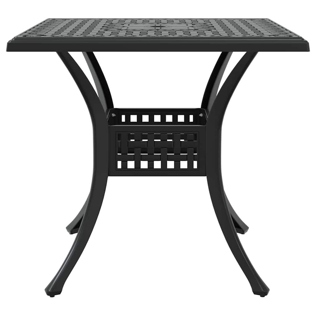 Set di Tavolo da Giardino 3 pcs Nero Alluminio pressofuso | homemem39
