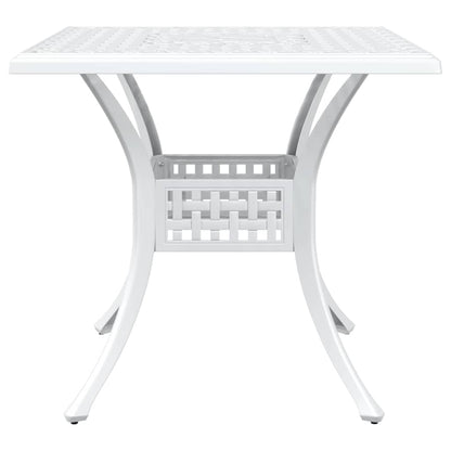Set di Tavolo da Giardino 3 pcs Bianco Alluminio pressofuso | homemem39