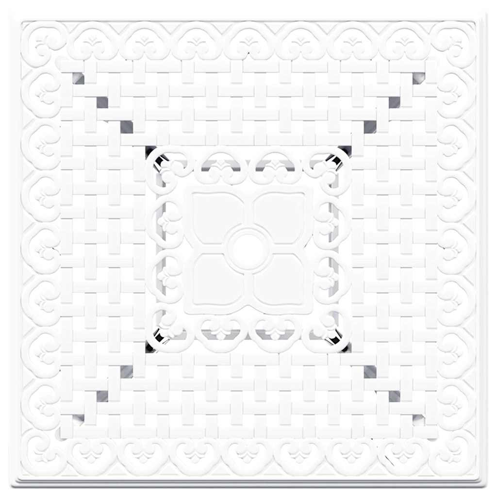 Set di Tavolo da Giardino 3 pcs Bianco Alluminio pressofuso | homemem39
