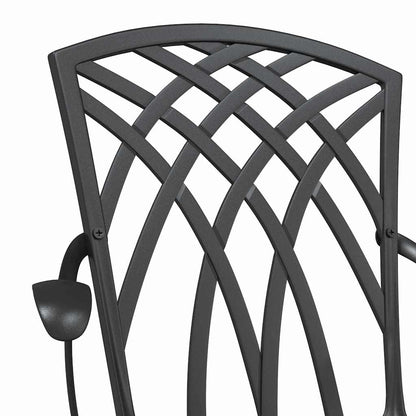 Set di Tavolo da Giardino 3 pz Nero Alluminio pressofuso
