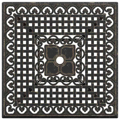 Set di Tavolo da Giardino 5 pcs Bronzo Alluminio pressofuso | homemem39