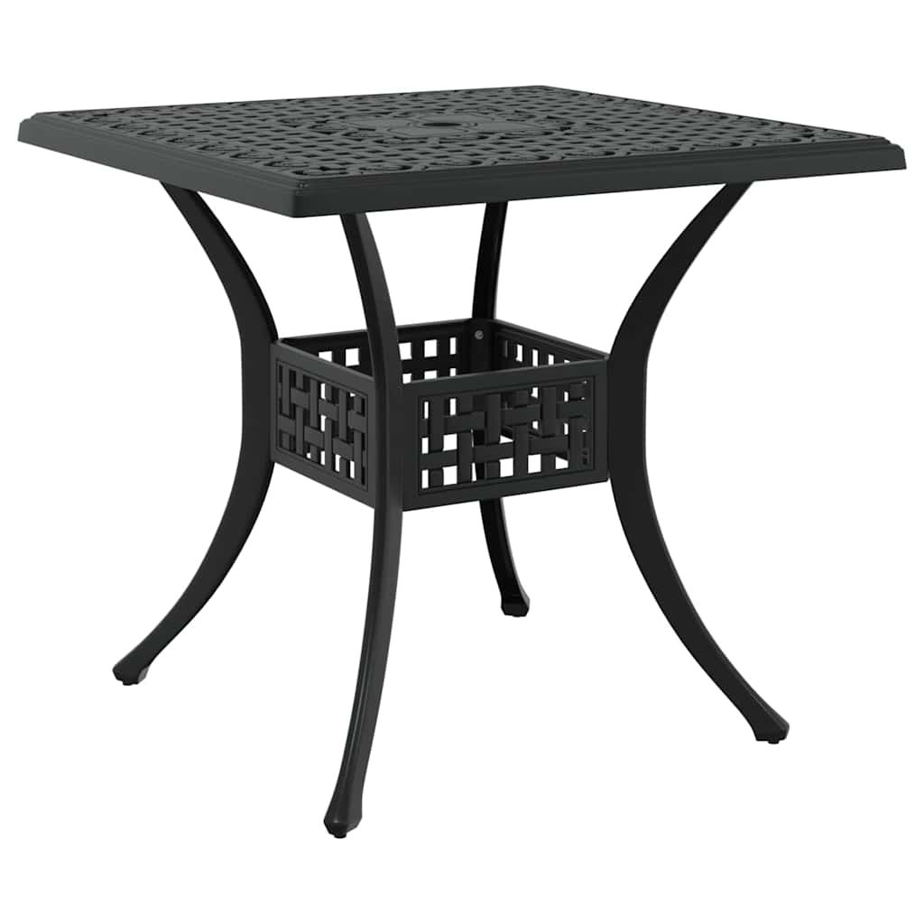 Set di Tavolo da Giardino 5 pcs Nero Alluminio pressofuso | homemem39