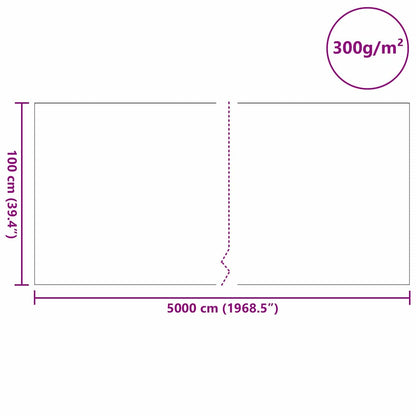 Pile per piscina Grigio 1 x 50 m Poliestere e cotone