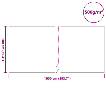Tessuto per Laghetti 1 x 10 m Poliestere e Cotone Grigio