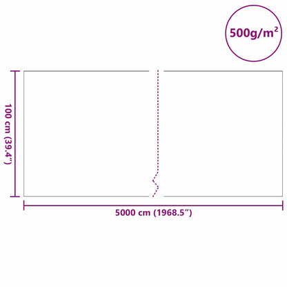 Tessuto per Laghetti 1 x 50 m Poliestere e Cotone Grigio