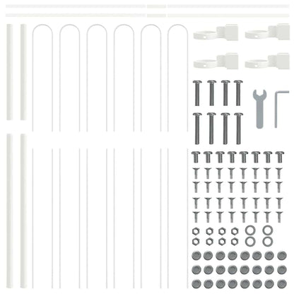 Recinzione per Giardino Bianco 1,7 x 1,5 m