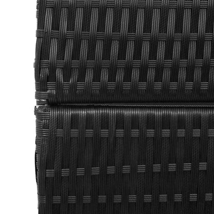 Divider per stanze Nero 146 x 180 cm polyrattan