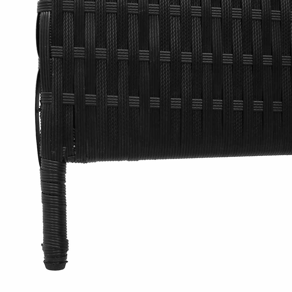 Divider per stanze Nero 146 x 180 cm polyrattan