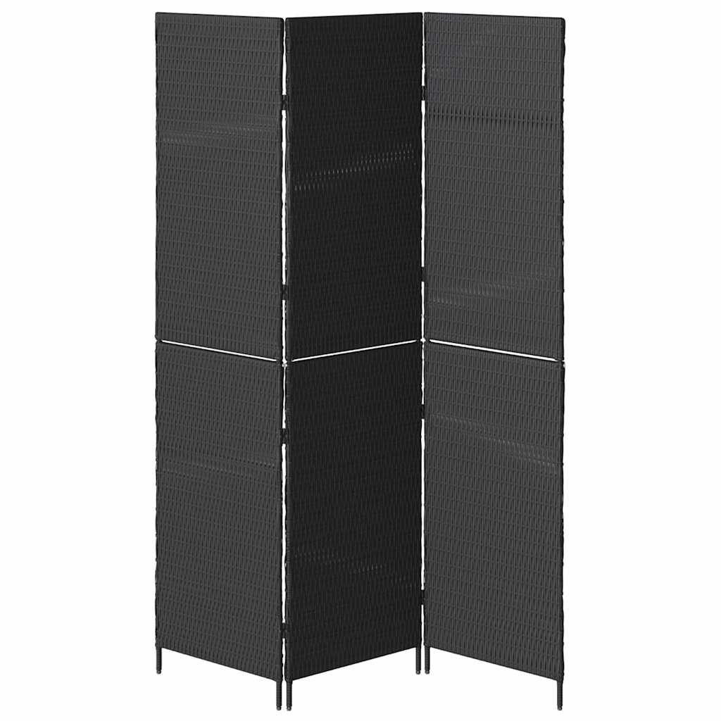 Divider per stanze Nero 146 x 180 cm polyrattan