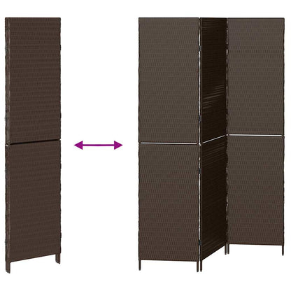 Divider per stanze Marrone 146 x 180 cm polyrattan