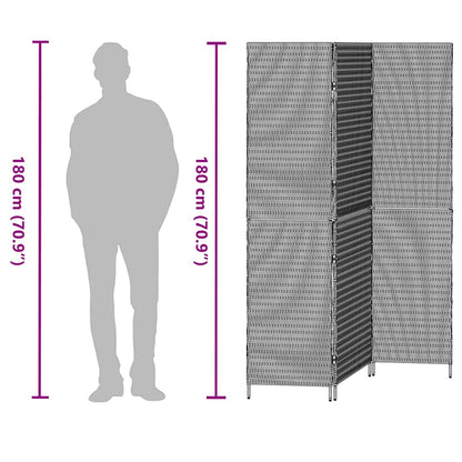 Divider per stanze Marrone 146 x 180 cm polyrattan