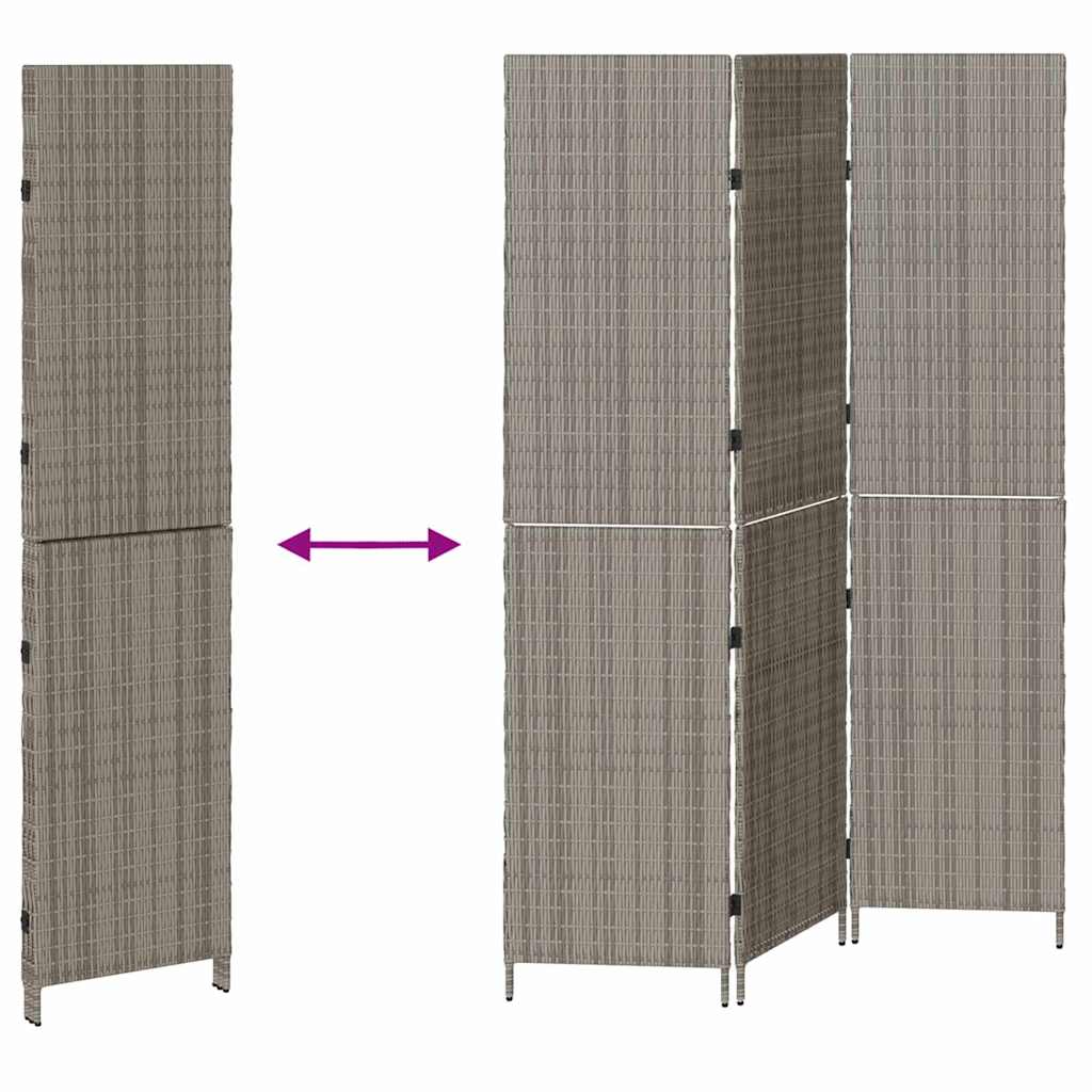 Divider per stanze Grigio 147 x 180 cm polyrattan