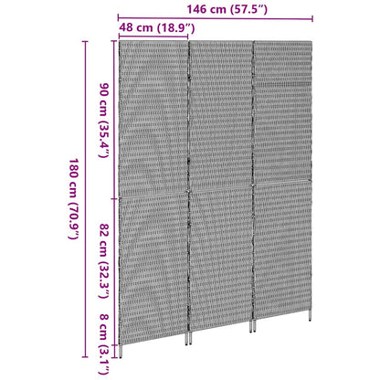 Divider per stanze Grigio 146 x 180 cm polyrattan