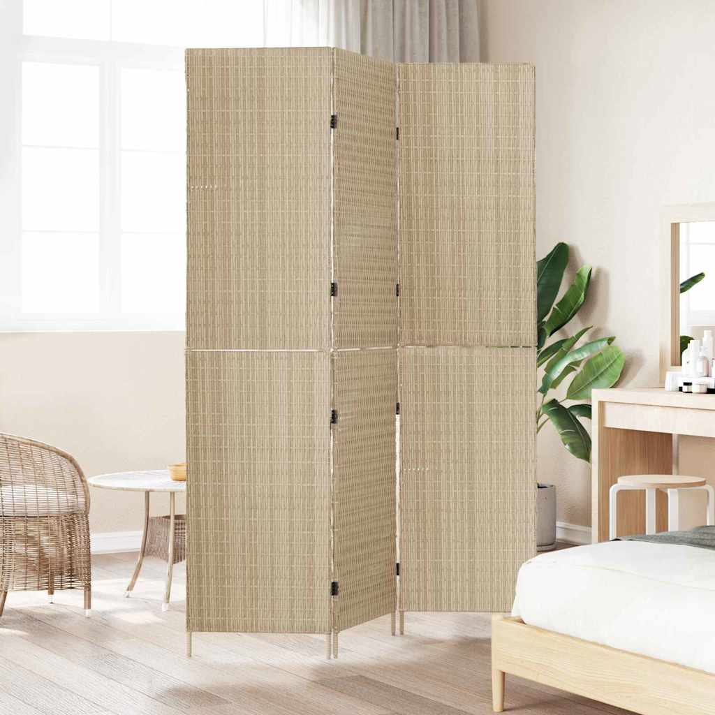 Divider per stanze Beige 147 x 180 cm polyrattan