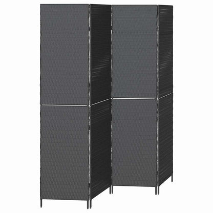 Divider per stanze Nero 195 x 180 cm polyrattan