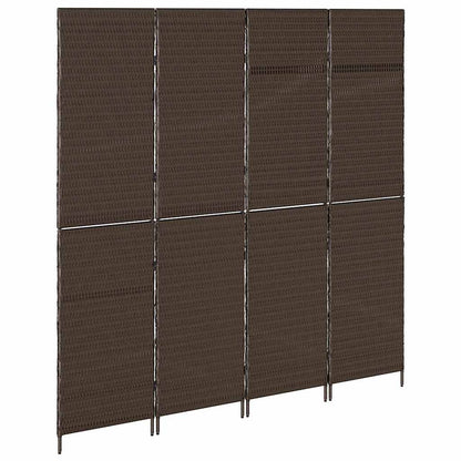 Divider per stanze Marrone 195 x 180 cm polyrattan