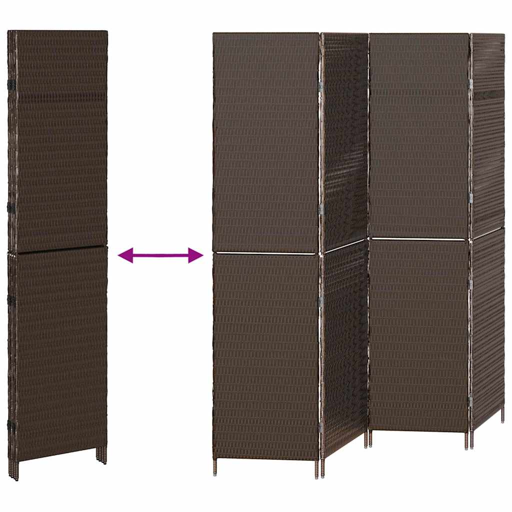 Divider per stanze Marrone 195 x 180 cm polyrattan