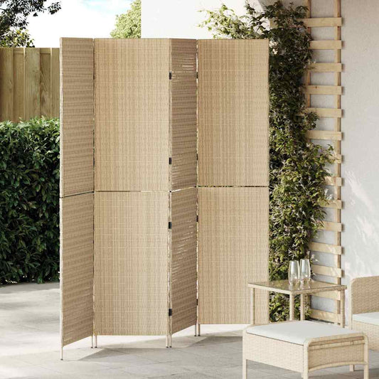 Divider per stanze Beige 196 x 180 cm polyrattan