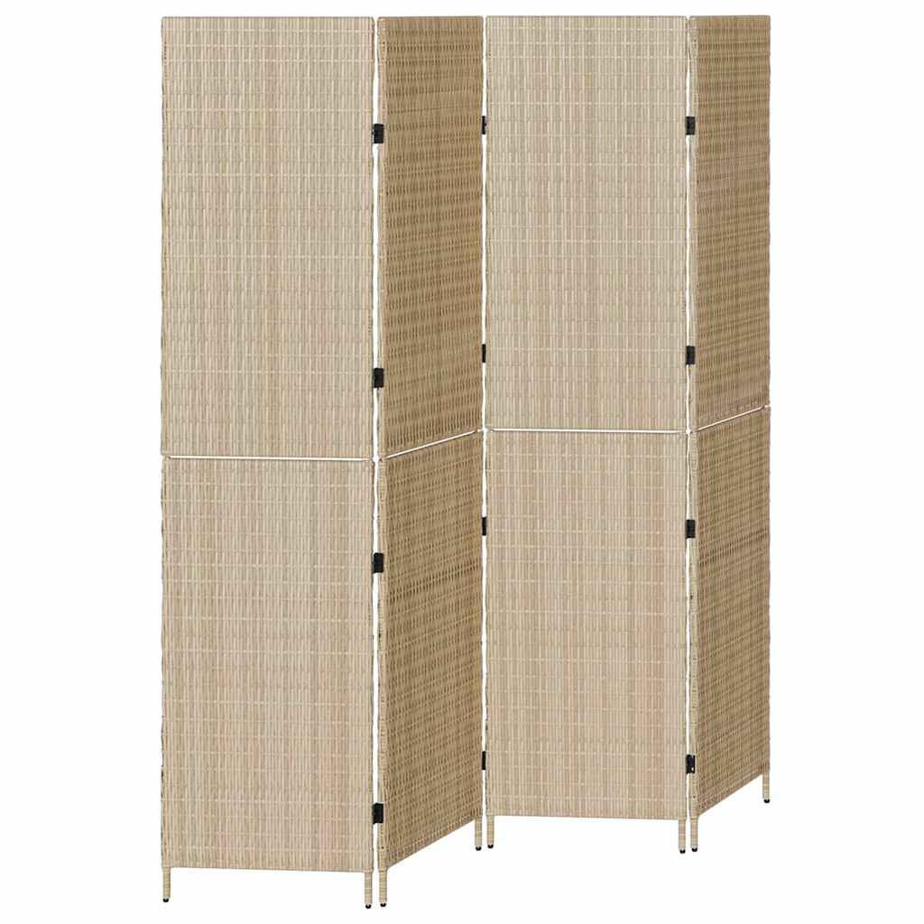 Divider per stanze Beige 196 x 180 cm polyrattan