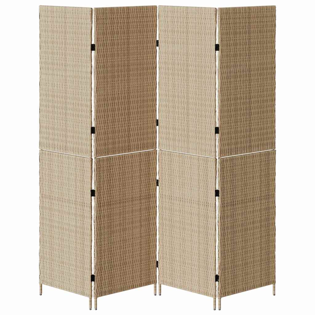 Divider per stanze Beige 196 x 180 cm polyrattan