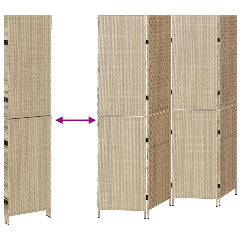 Divider per stanze Beige 196 x 180 cm polyrattan
