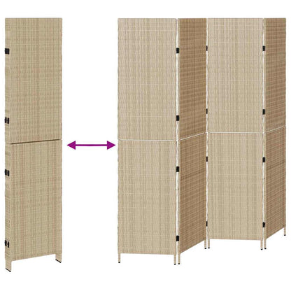 Divider per stanze Beige 196 x 180 cm polyrattan