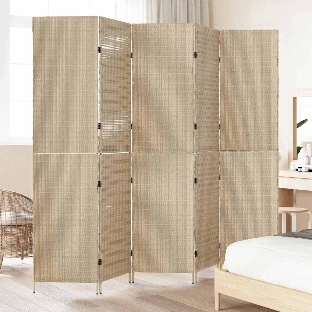 Divider per stanze Beige 242 x 180 cm polyrattan