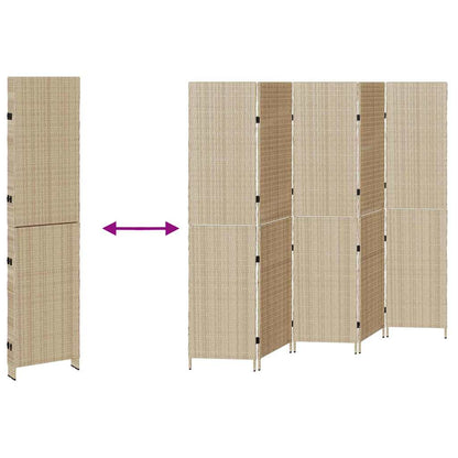 Divider per stanze Beige 242 x 180 cm polyrattan