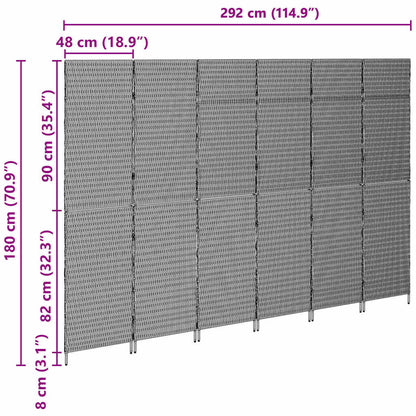 Divider per stanze Beige 292 x 180 cm polyrattan