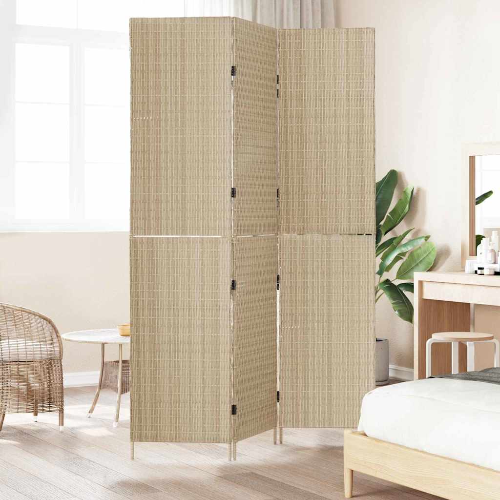 Divider per stanze Beige 146 x 200 cm polyrattan