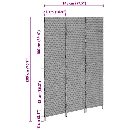 Divider per stanze Beige 146 x 200 cm polyrattan