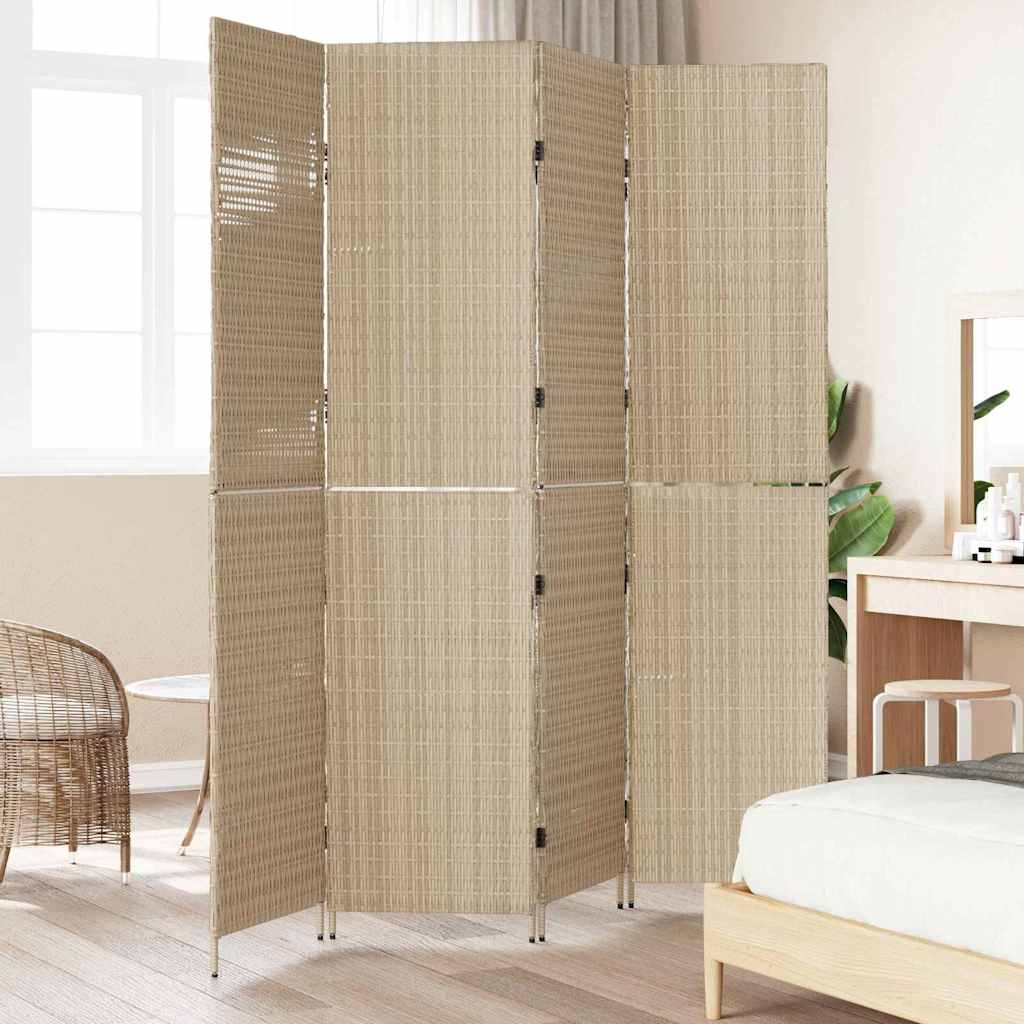 Divider per stanze Beige 196 x 200 cm polyrattan