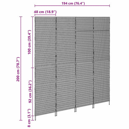 Divider per stanze Beige 196 x 200 cm polyrattan