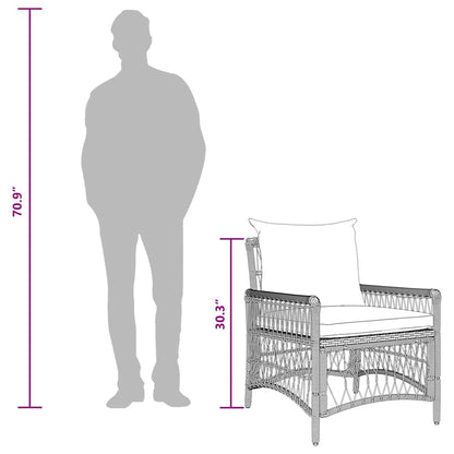 Sedia da Giardino Marrone 60 x 70 x 78cm polyrattan