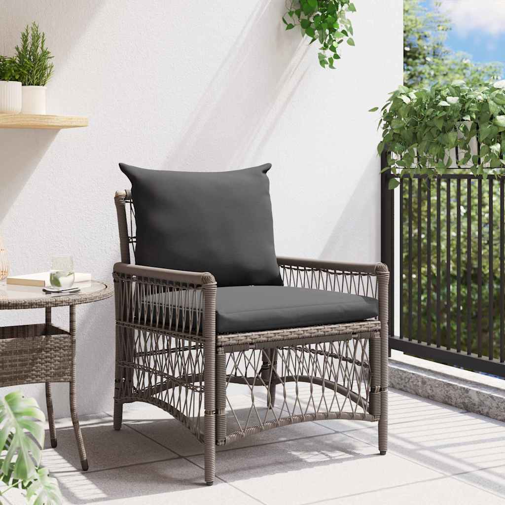 Sedia da Giardino Grigio 60 x 70 x 78cm polyrattan
