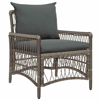 Sedia da Giardino Grigio 60 x 70 x 78cm polyrattan