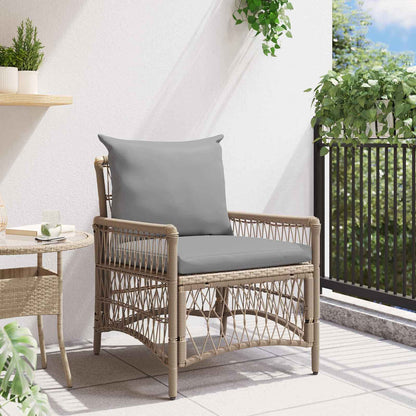 Sedia da Giardino con cuscino Beige 73 x 61 x 77 cm polyrattan | homemem39