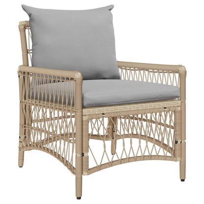 Sedia da Giardino con cuscino Beige 73 x 61 x 77 cm polyrattan | homemem39