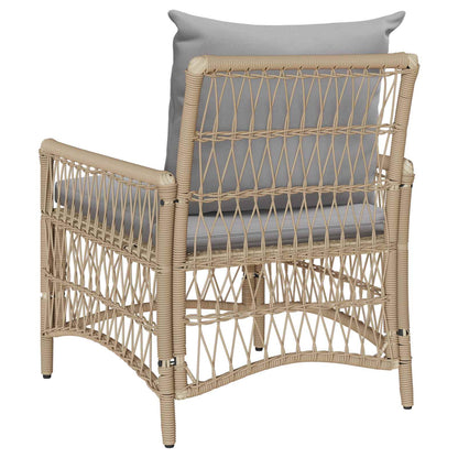 Sedia da Giardino con cuscino Beige 73 x 61 x 77 cm polyrattan