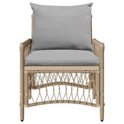 Sedia da Giardino con cuscino Beige 73 x 61 x 77 cm polyrattan | homemem39