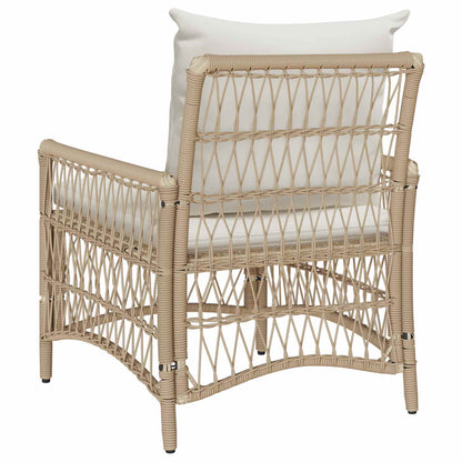 Sedia da Giardino con cuscino Beige 73 x 61 x 77 cm polyrattan