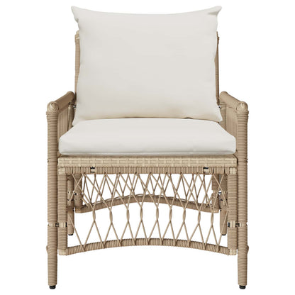 Sedia da Giardino con cuscino Beige 73 x 61 x 77 cm polyrattan