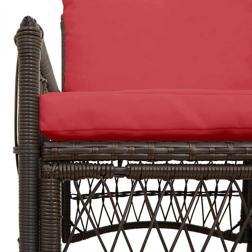 Sedia da Giardino Marrone 60 x 70 x 78cm polyrattan - homemem39