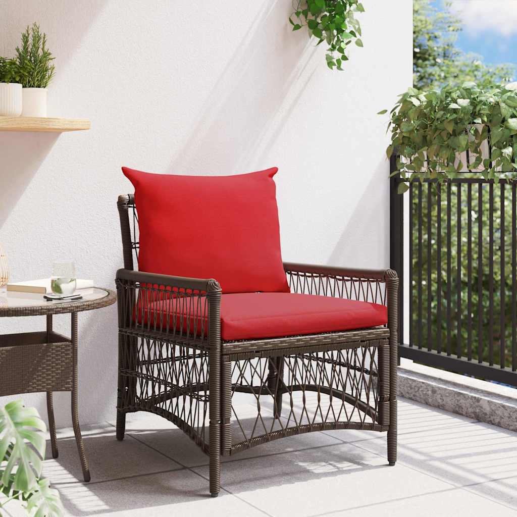 Sedia da Giardino Marrone 60 x 70 x 78cm polyrattan - homemem39