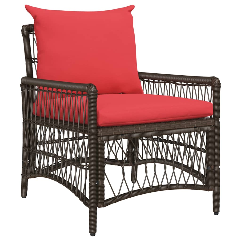 Sedia da Giardino Marrone 60 x 70 x 78cm polyrattan - homemem39