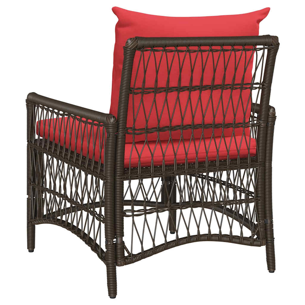 Sedia da Giardino Marrone 60 x 70 x 78cm polyrattan - homemem39