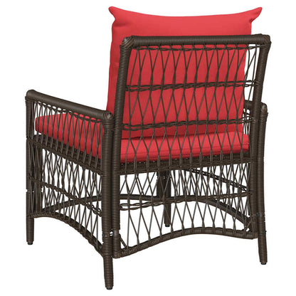 Sedia da Giardino Marrone 60 x 70 x 78cm polyrattan - homemem39