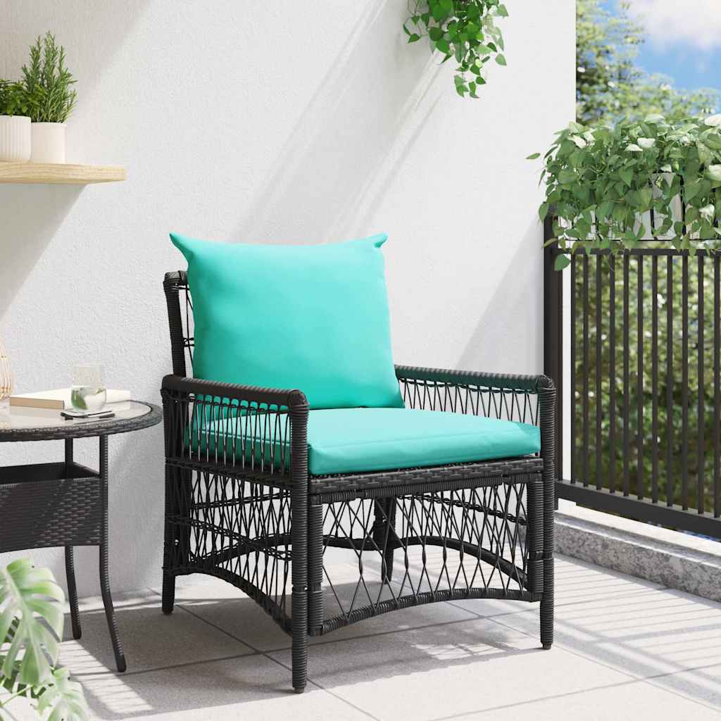 Sedia da Giardino Nero 60 x 70 x 78cm polyrattan